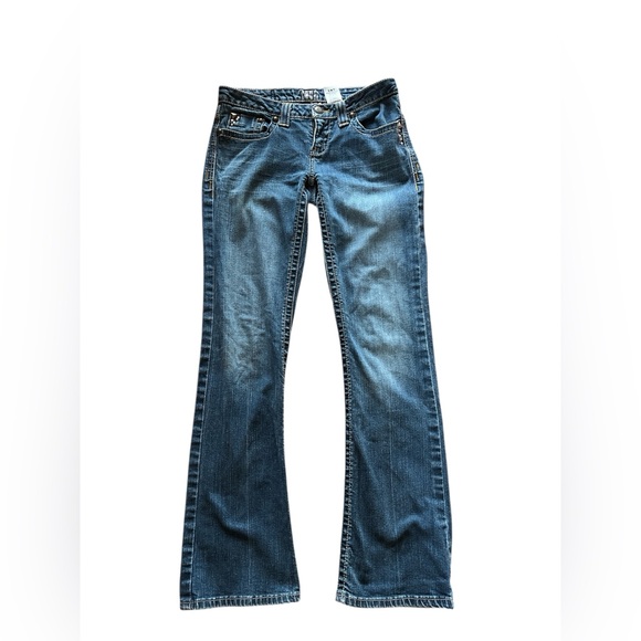 Cruel Girl Olivia Slim Bootcut Jeans Embellished Western Pockets Size 9L - Picture 2 of 6